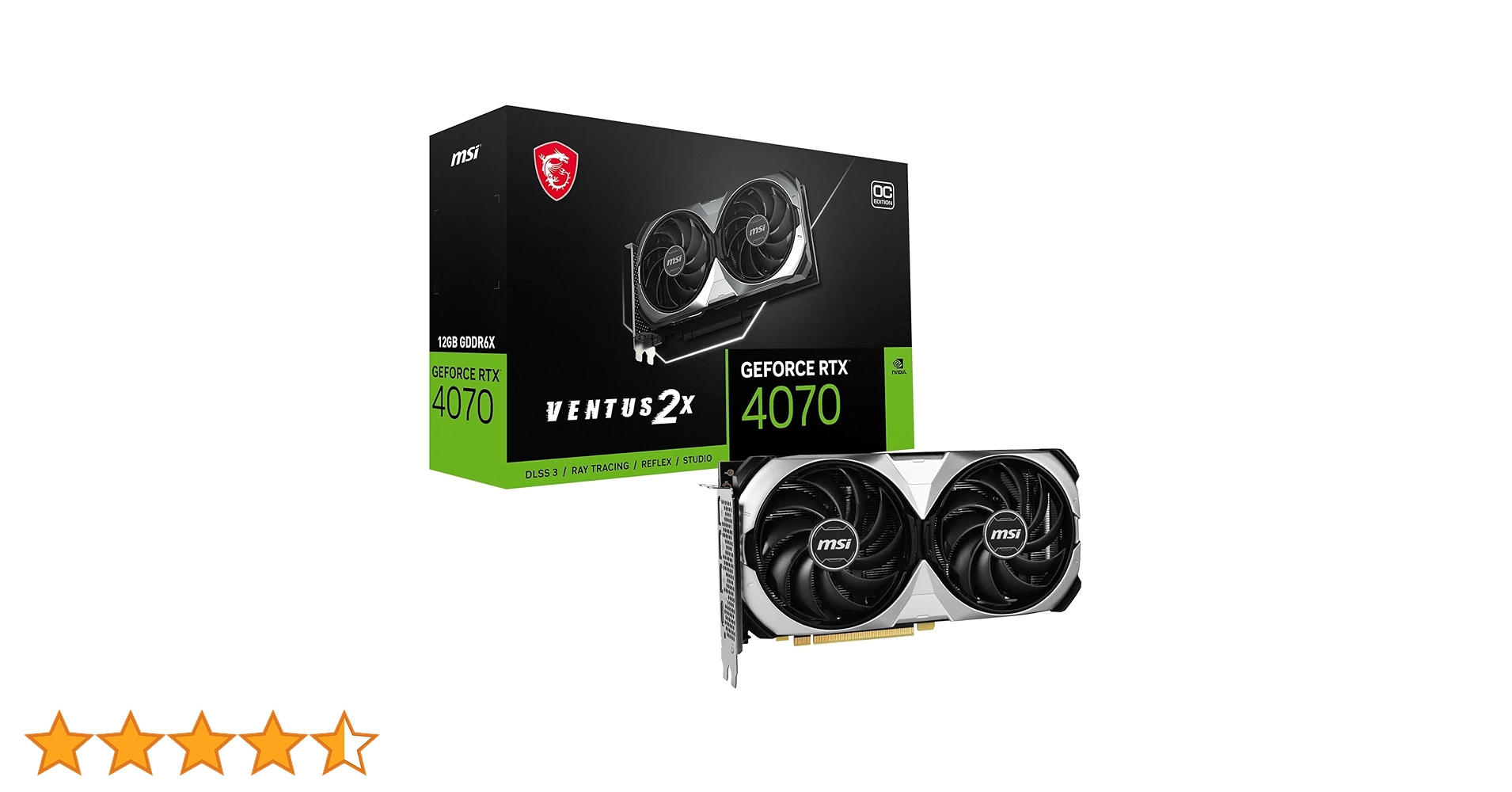 Amazon | Faboni MSI RTX 4070 OC 12GB Ventus 2X Graphics Card - 912
